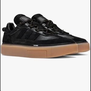 Adidas Black and Brown Sneakers with Textured Design